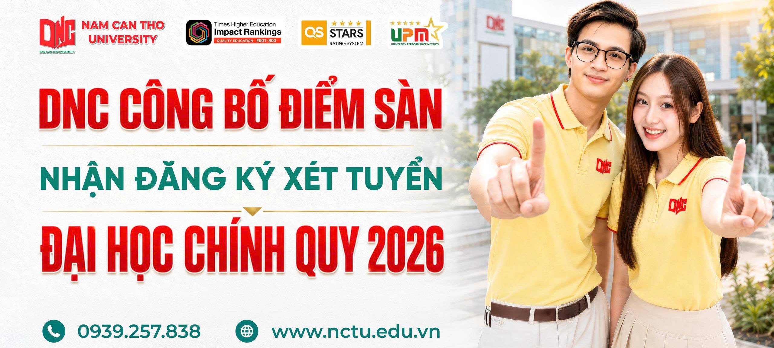 Trường Đại Học Nam Cần Thơ công bố điểm sàn xét tuyển đại học chính quy năm 2026