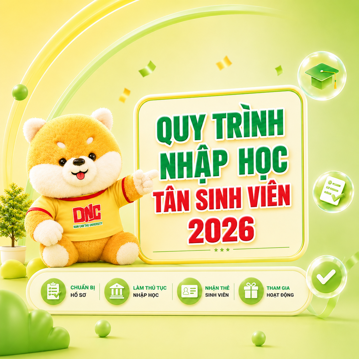 Checklist nhập học DNC 2026: 8 bước tân sinh viên không nên bỏ qua